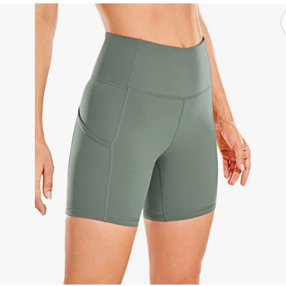 Grey Sage CRZ Yoga Compression Shorts